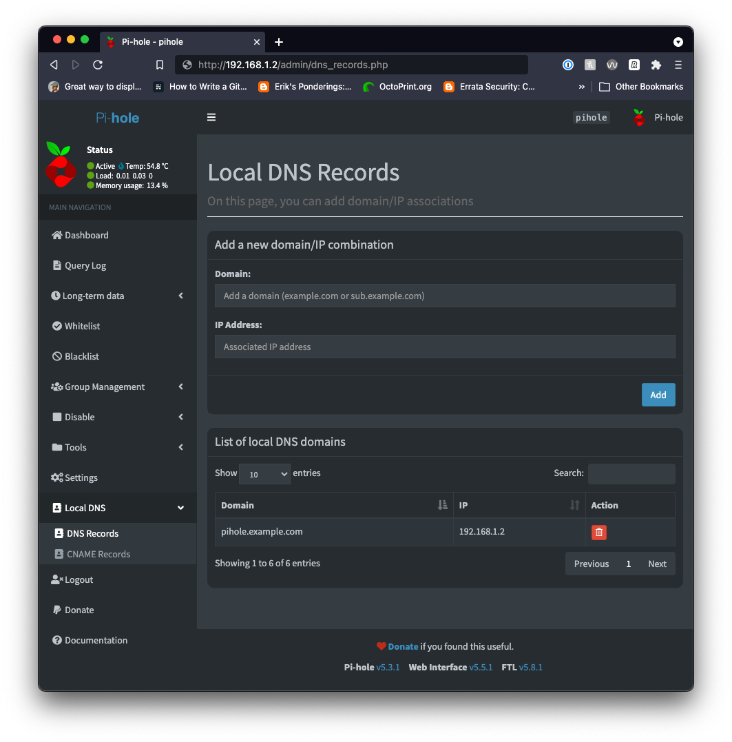 Added DNS Record
